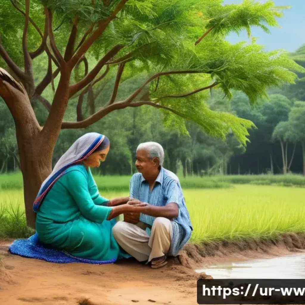 장수와 관련된 지속 가능한 개발 목표 - **Prompt:** A serene and vibrant scene depicting a multi-generational South Asian family in a lush g...