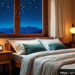 Home 20 장수 연구에서의 개인 맞춤형 접근 - A peaceful bedroom scene in a traditional Pakistani home, softly lit with warm ambient lighting, sho...