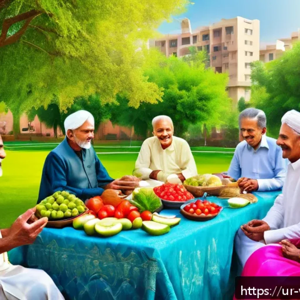 장수 연구에서의 데이터 분석 기법 - A detailed digital art illustration of a diverse group of elderly Urdu-speaking people in traditiona...